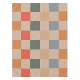 Mantel Naranja azul beige Brown Checkered Gingham Pattern