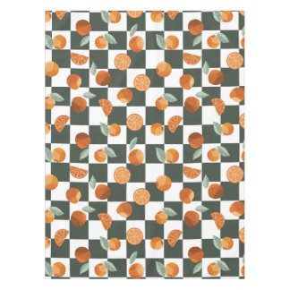 Mantel Naranja Bliss Dark Checkers Verde azulados