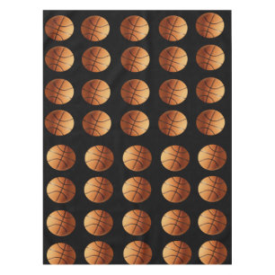 Mantel Naranja brillante Baloncesto Algodón Ropa de mesa.