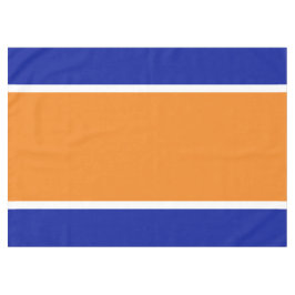 Mantel Naranja brillante divertido Bandas azules de la Ma