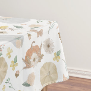 Mantel Naranja Calabaza Caída Tablilla Floral