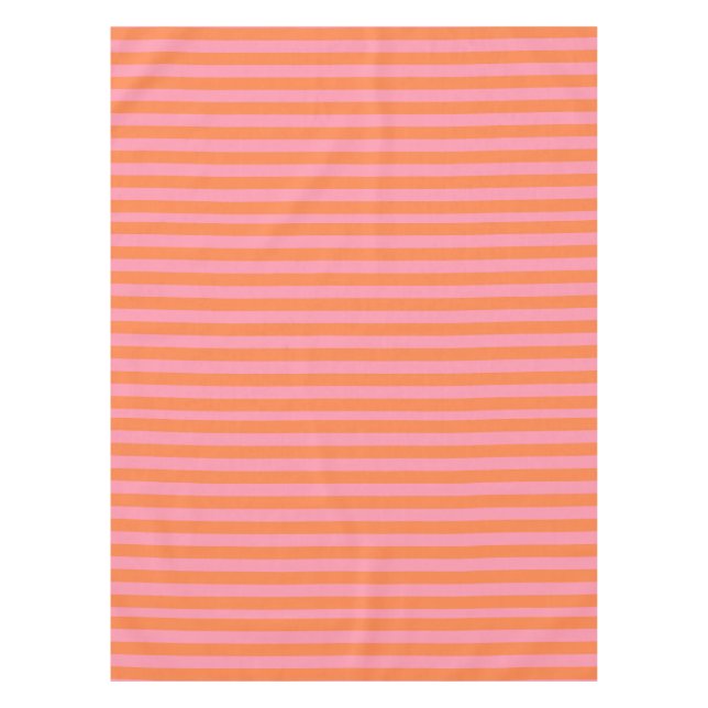 Mantel Naranja De Ánimo De Verano Pink Lines Tableclov (Anverso)