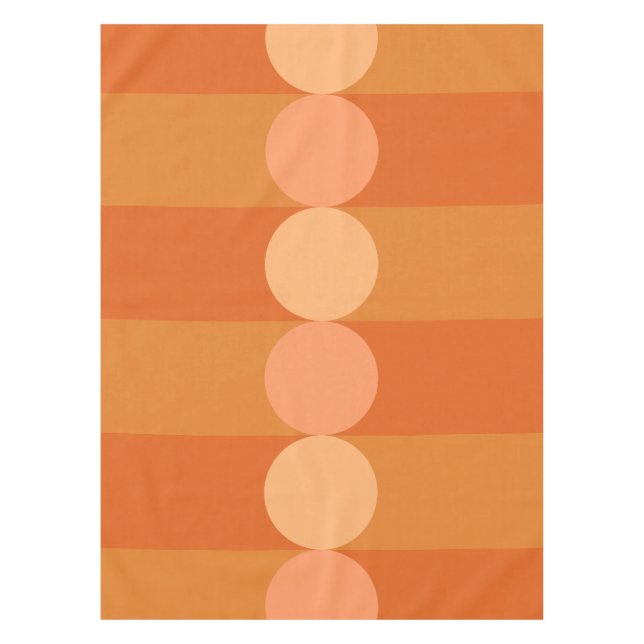 Mantel Naranja de bandas de geometría retro (Anverso)