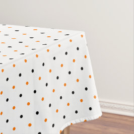 Mantel Naranja de Halloween Polka Negro puntos Moda decor