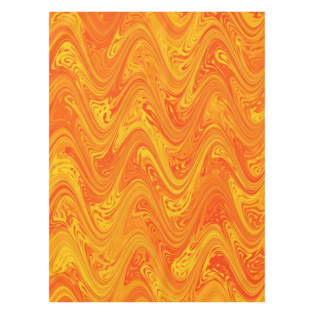 Mantel Naranja de mareo Patrón rojo amarillo (Anverso)