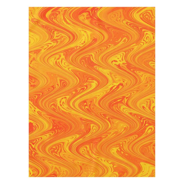Mantel Naranja de mareo Patrón rojo amarillo (Anverso)