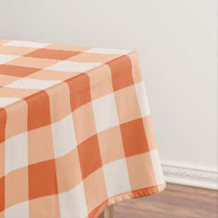 Mantel Naranja de patrones de gingham de diseñador