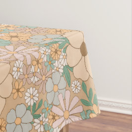 Mantel Naranja De Peach Floral Gris Rosa