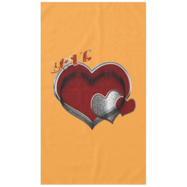 Mantel Naranja del Corazón Mágico Cotton Tablecloth