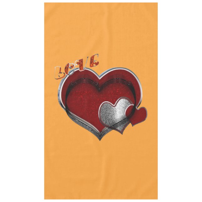 Mantel Naranja del Corazón Mágico Cotton Tablecloth (Anverso)