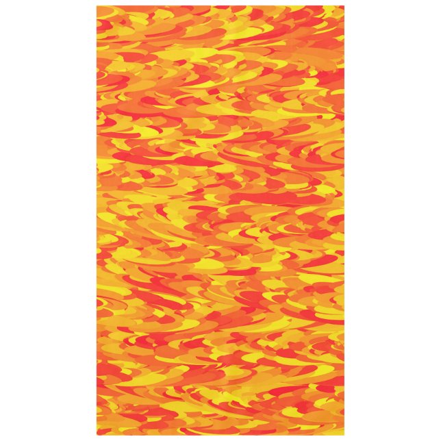 Mantel Naranja del patrón abstracto amarillo rojo (Anverso)