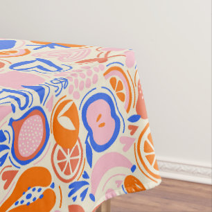 Mantel Naranja Frutas Azules Vegetales