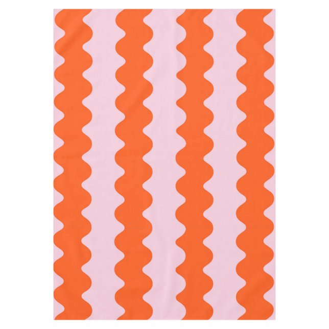 Mantel Naranja Groovy Stripe Minimalista Primavera modern (Anverso)