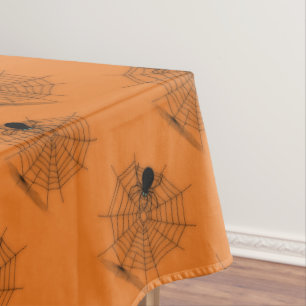Mantel Naranja Halloween Spider Web Tablecloth