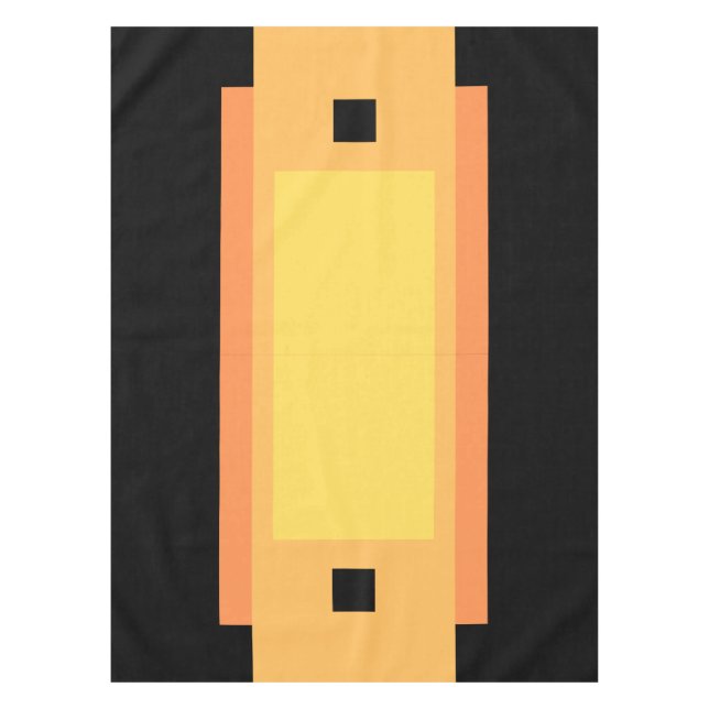 Mantel Naranja mínimo amarillo negro (Anverso)