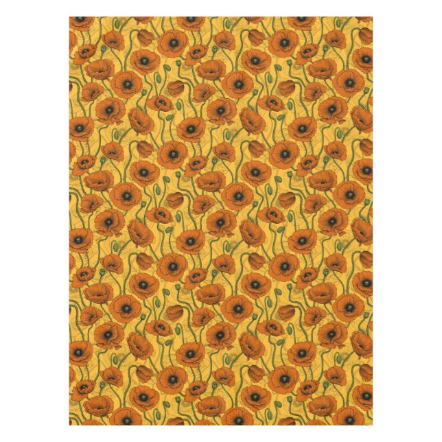Mantel Naranja Poppies (Anverso)