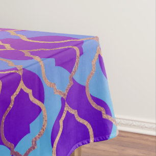 Mantel Naranja Púrpura Fucsia Trebol Brillante Audaz y Ví
