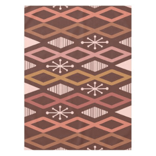 Mantel Naranja quemado de columnas de diamante de la era 