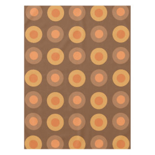 Mantel Naranja Quemado de puntos retro de mediados del si