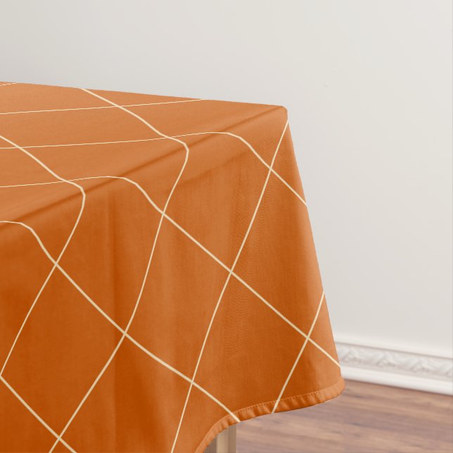 Mantel Naranja quemado, neutro, algodón de patrón de entr (In Situ)