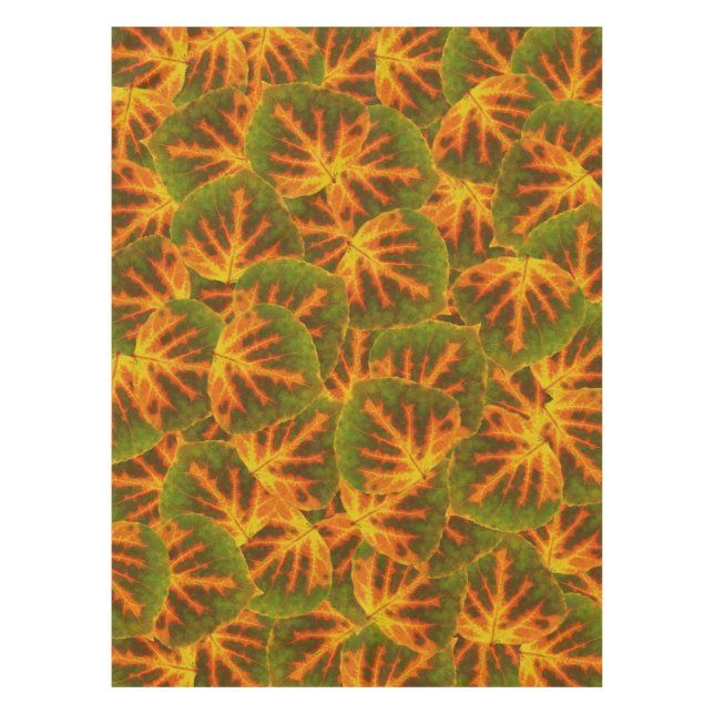 Mantel Naranja verde y hoja de aluminio amarillo #1 (Anverso)