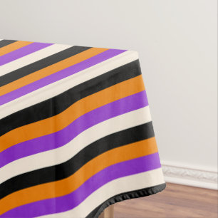 Mantel Naranja Violeta Negro Raya Halloween