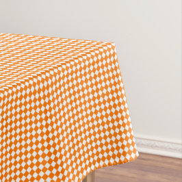 Mantel Naranja White Checkered Check Fall Halloween Party