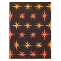 Naranja y Amber Starburst Mid Century Modern