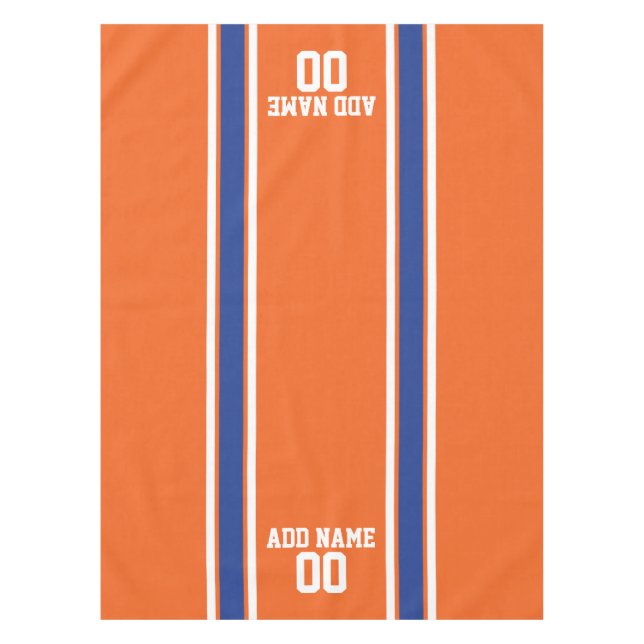 Mantel Naranja y Blue Personalized Sports Jersey (Anverso)