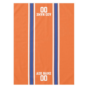 Mantel Naranja y jersey personalizado azul de los