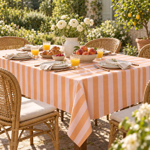 Mantel Naranja y rayas rosadas vibrantes Boho primavera y