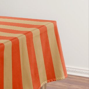 Mantel Naranja y Tan Stripe