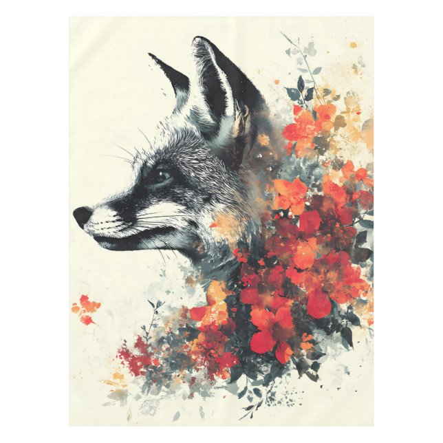 Mantel Naturaleza de vida silvestre Boho Floral Fox (Anverso)
