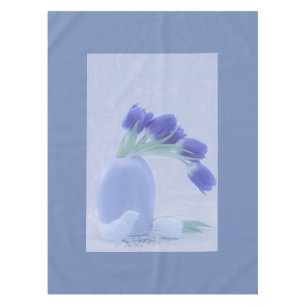 Mantel Naturaleza Muerta de Tulipanes Azules