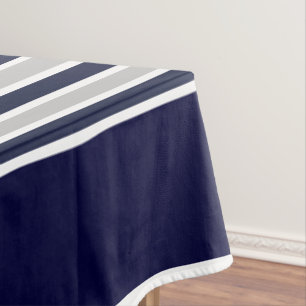 Mantel Náutica de cangrejo blanco azul de la Marina Monog