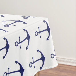 Mantel Nautical ancla azul marino patrón blanco moderno
