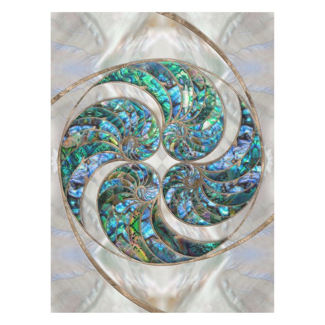 Mantel Nautilus Shell - Abalone y Pearl (Anverso)