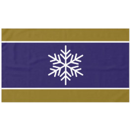 Mantel Navía nórdica de copos blancos de nieve franjas ma