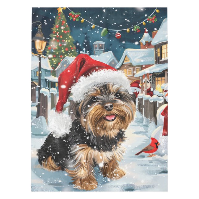Mantel Navidad de invierno Biewer Terrier Dog Wonderland  (Anverso)