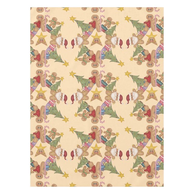 Mantel Navidad del pan de jengibre (Anverso)