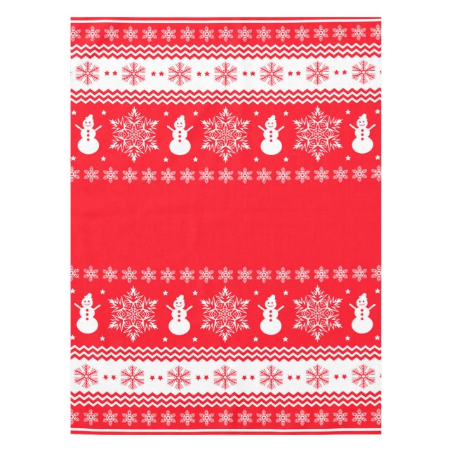 Mantel Navidad rojo y blanco (Anverso)
