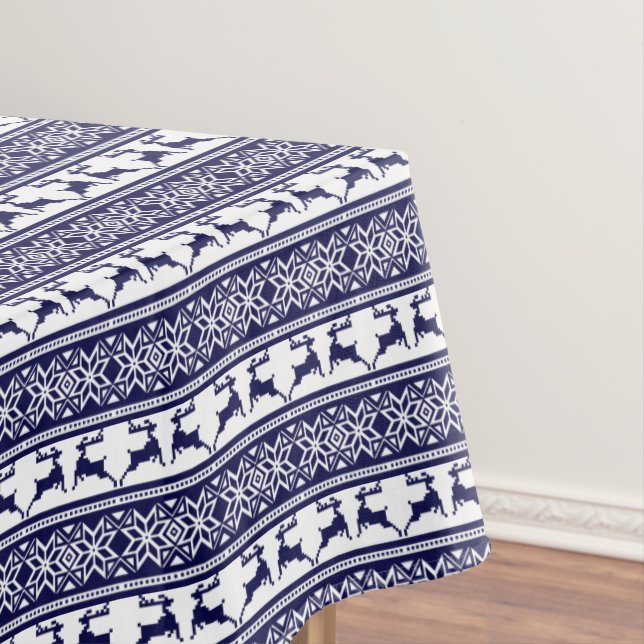 Mantel Navidades, azul y blanco escandinavo (In Situ)