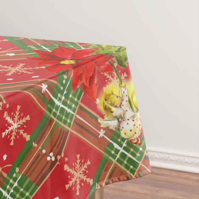 Mantel Navidades bailando ángeles bebés con ropa roja (In Situ)