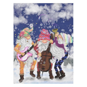 Mantel Navidades Banda de música Gnome Tablecloth