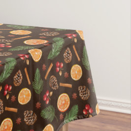 Mantel Navidades botánicos de invierno rústicos sin prece