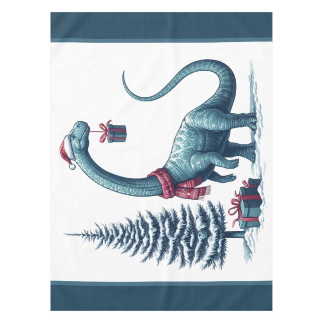 Mantel Navidades Brontosaurus dinosaur (Anverso)