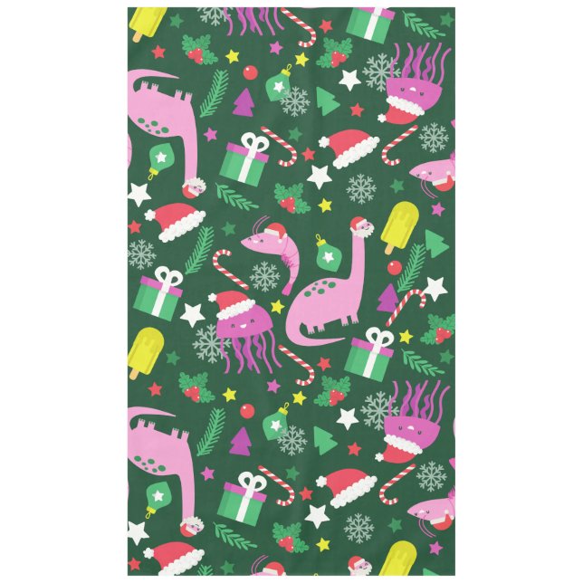 Mantel navidades camarones dinosaurio jellyfish santa (Anverso)