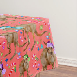 Mantel Navidades canguro australianos rosados