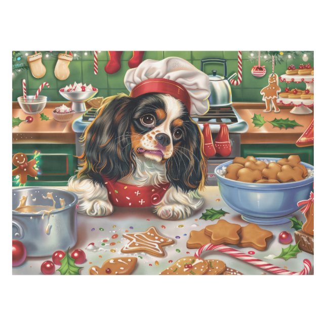 Mantel Navidades Cavalier King Charles Spaniel Baking (Frente (Horizontal))