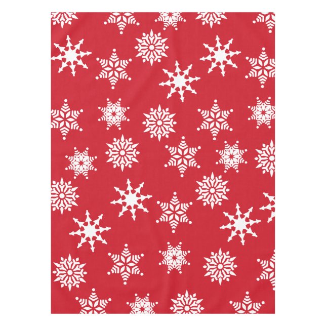 Mantel Navidades celebran estrellas de copos de nieve roj (Anverso)